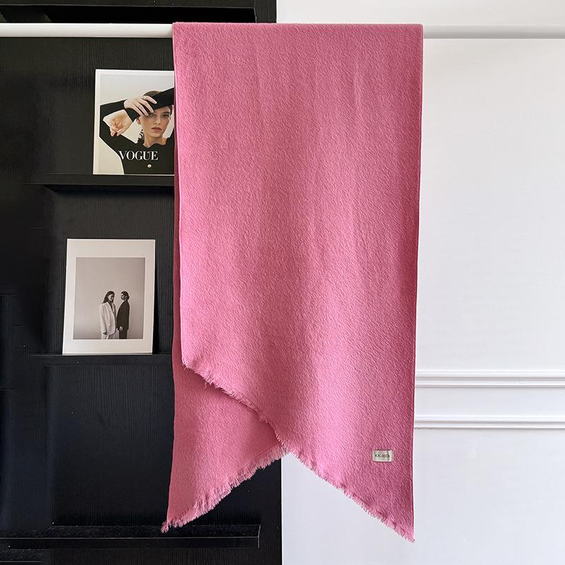 New Winter Cashmere Scarf For Women Soft Solid Color Tassel Shawl Wrap Thick Warm Blanket Echarpe Pashmina Female Scarves