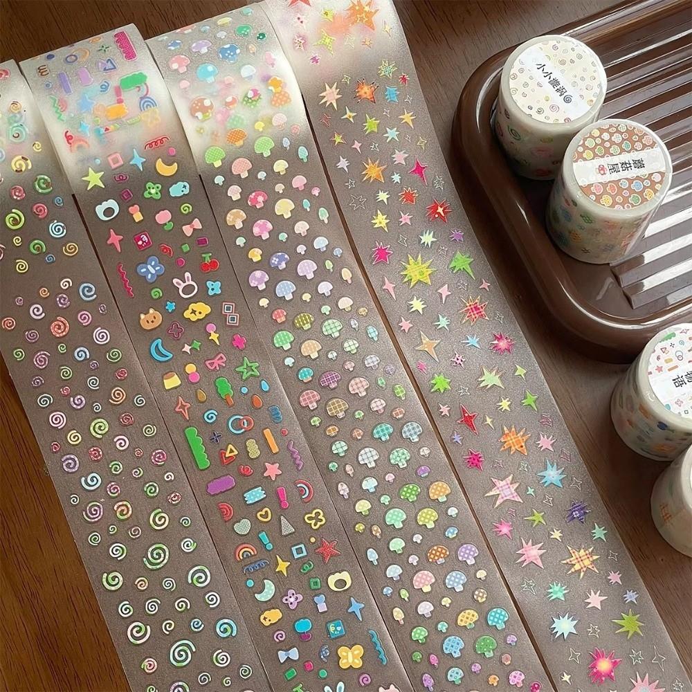Waterproof PET Sticker Tapes Basic Material Scrapbooking Stickers Fashion Stationery Stickers