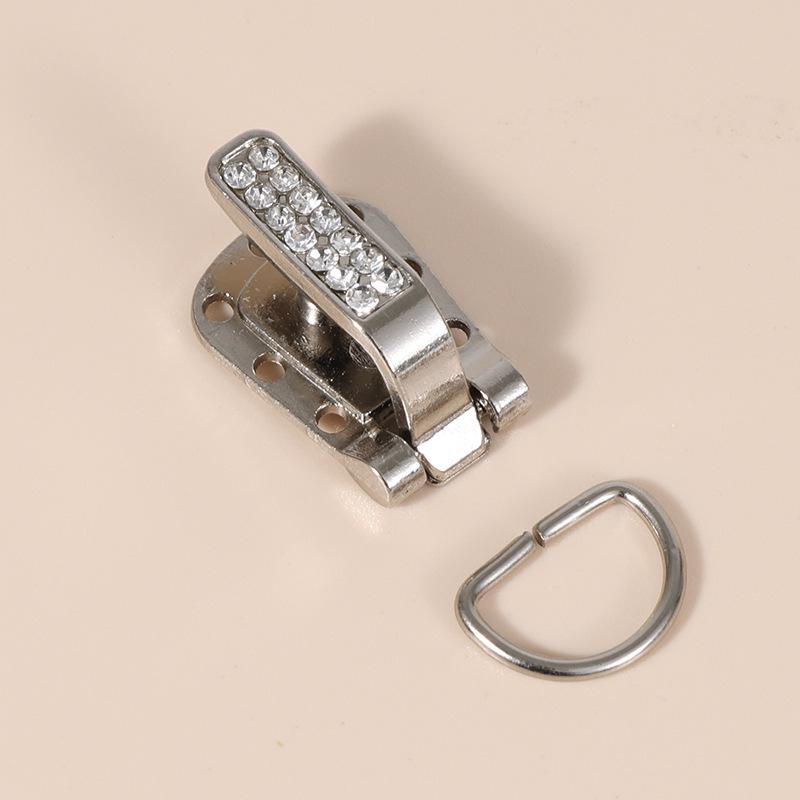 High-Quality Rhinestone Fur Coat Buttons and Buckle Set with Metal Snap and Duckbill Clasp