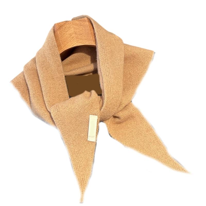 Wool Knit Triangle Scarf For Women Delivering Warmth And Wind Protective In Winter For Commuting