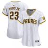 Dámský vyšívaný baseballový dres s krátkým rukávem, volný střih, sportovní top, styl MLB, číslo 23