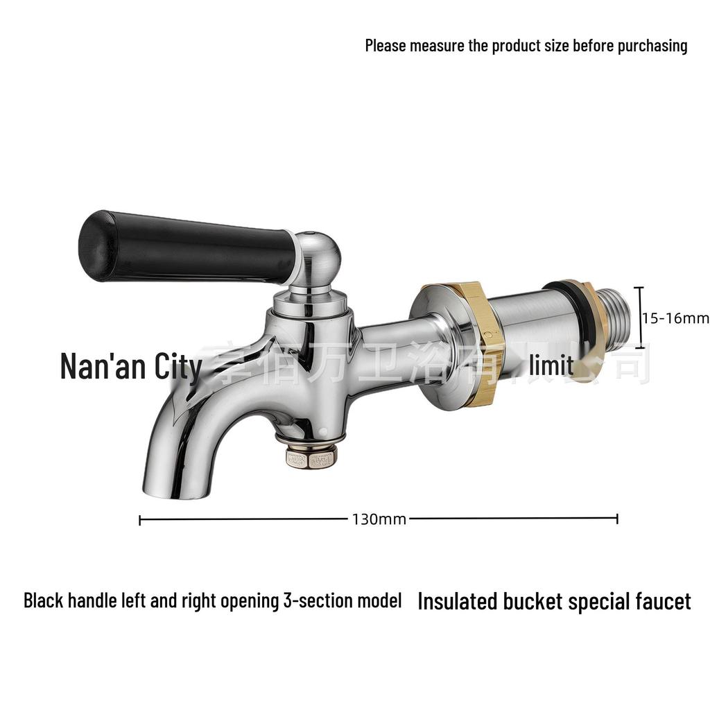 High-Temperature Electric Water Heater Faucet for Insulated Soy Milk/Milk Tea Bucket (3/8", 1/2", 3/4" Copper)