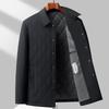 Autumn and Winter Mulberry Silk Liner Lapel Middle-aged Business Light Casual Cotton-padded Clothes Warm Jacket