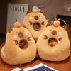 Cuscino Morbido Capibara Addormentato Cuscino Cartone Animato Capibara Per Sedia da Ufficio Schienale Lombare Divano Decorazione per la Casa Regali