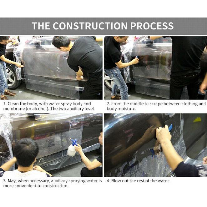 15*300CM Anti-Scratch Anti-dirty Protection Clear Rhino Skin Sticker Car Bumper Hood Paint Glossy Protection Film Vinyl