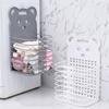 Plastic Folding Laundry Hamper with Handles Dirty Clothes Storage Rack Bathroom Basket