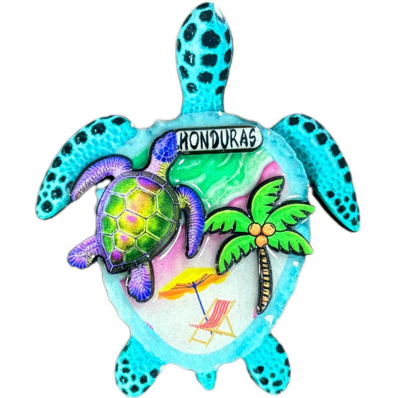 

Ocean Animal 3D Turtle Refrigerator Magnet - Resin Craft Travel Souvenir небесно-голубой