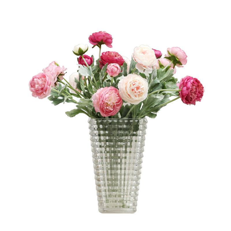 LAN Kwai Fong Flocking 3 Head Thousand Zi Lullian Simulation Flower Home Living Room Decoration Fake Flower Wholesale