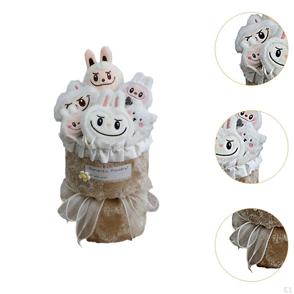 Plush Toy Doll Bouquet Cute Gift for Mother Day Anniversaries Festival Coffee