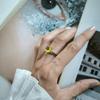 Серебряное кольцо с цитрином nano 3.58ct, фианитами, вес изделия 3,28 гр (2212850)
