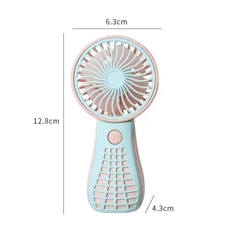 Cartoon Style Mini Handheld USB Fan 3 Speed Rechargeable Compact and Portable for Outdoor Pocket Use