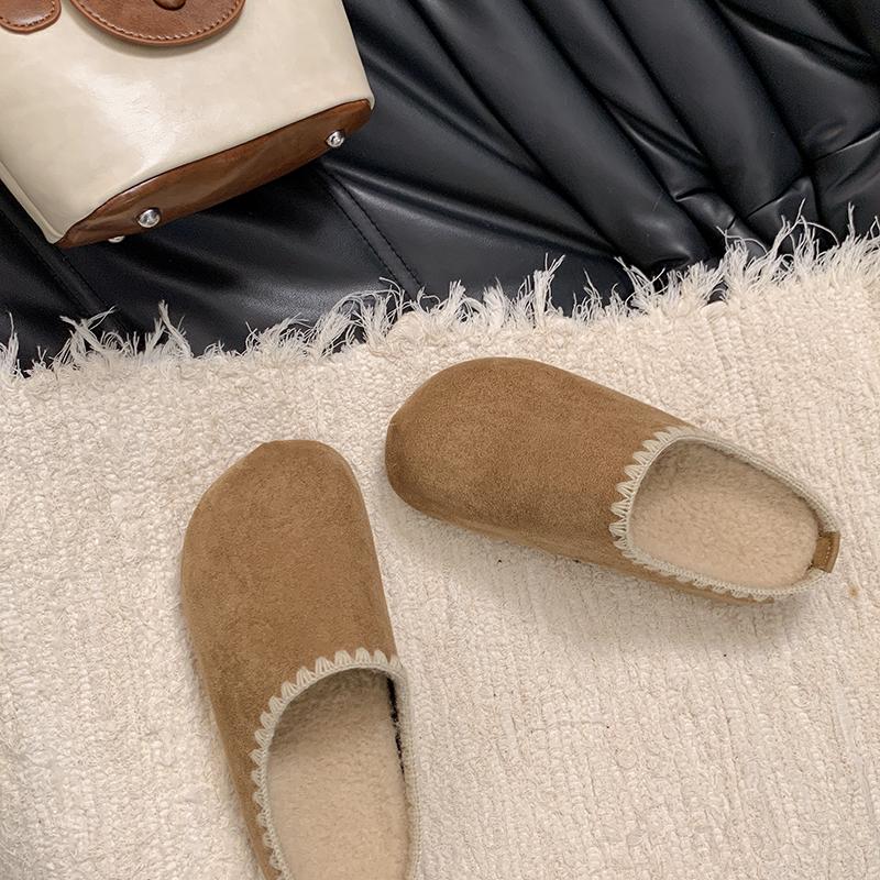 Fashion New Fashion Platform Fluffy Slippers Women Winter Warm Plush Indoor Cotton Shoes Woman Thick Sole Non Slip Unisex House Slippers