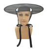 Black Traditional Headwear Polyester Hollow Woven Hat Cosplay Costume Hat Fashion Accessory for Multiple Uses