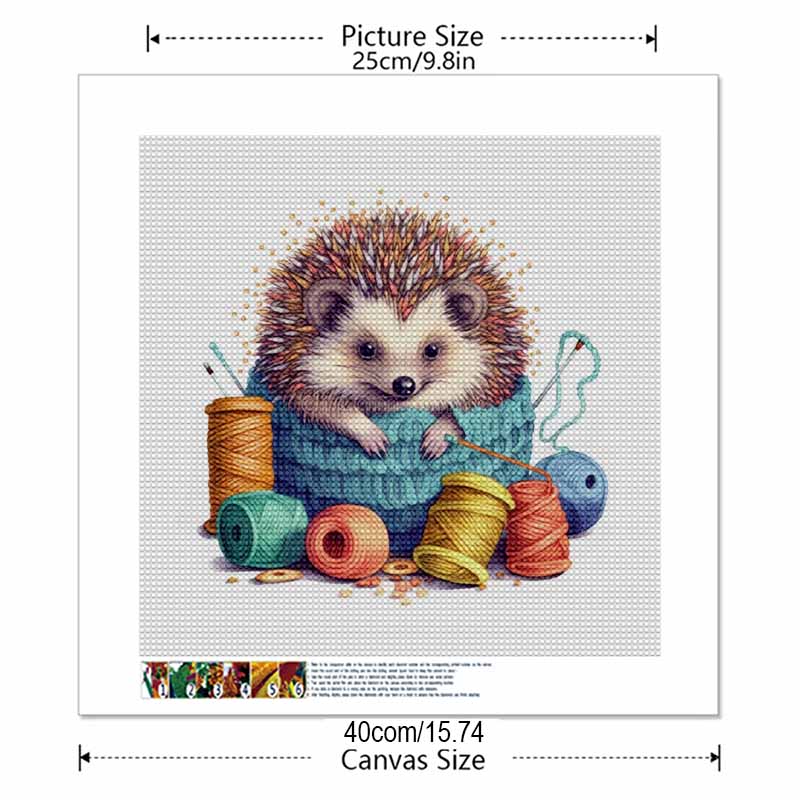 Nieuwe Collectie 5D DIY Volledige Cirkel Diamant Schilderen "Egel" Borduurwerk Kruissteek Huisdecoratie Cadeau