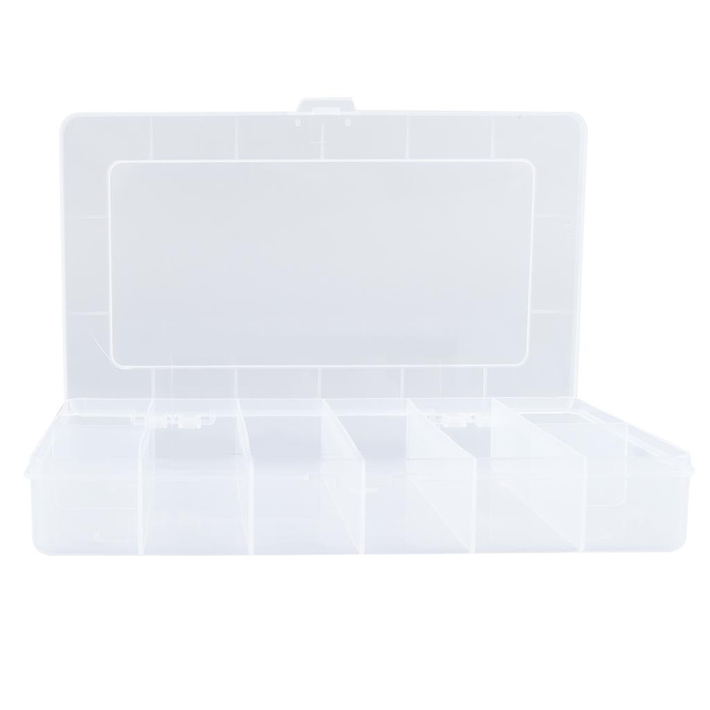 Přihrádkový dílenský box Transparentní mřížky PP Organizér na šperky Šrouby Kontejner Úložný box
