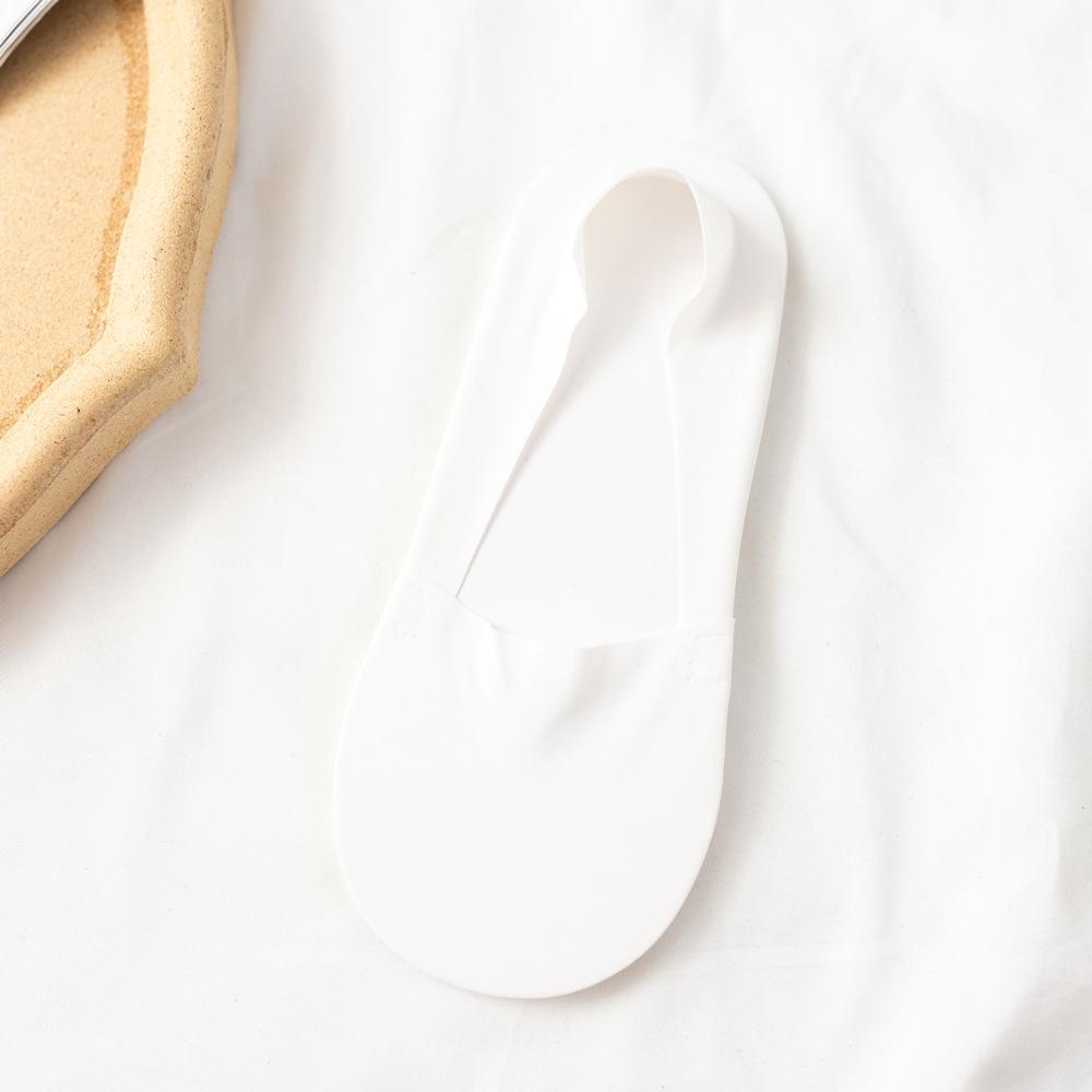 

Женские носки-невидимки из ледяного шелка: Летние тонкие, противоскользящие, хлопковая подошва One Size