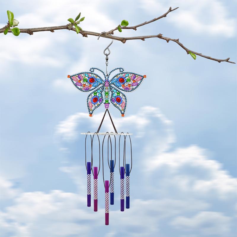 Resin Animal Wind Chime Pendant Diamond Painting Hanging Wall Ornaments Home Balcony Garden