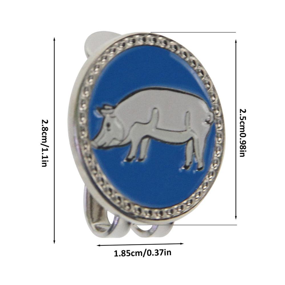 New Golf Ball Mark+Golf Hat Clip Zodiacs Design Magnetic Alloy Marker Golf Accessories Rat Ox Tiger Rabbit Dragon Snake Horse