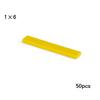 50pcs Bulk Building Blocks Smooth 1x6 Figure Bricks 11 Colors Educational Creative Toys for Children Size Compatible With 6636