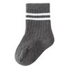Baby Boys Crew Socks Autumn Children Boys Striped Thick Cotton Short Sock White Elementary Student Socks Infant Boys Ribbed Sock