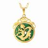 Dragon Card Emerald Pendant Fu Character Ping An Buckle Dragon Card Necklace Pendant Men and Women Neck Pendant Jewelry