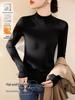 Women's Wool Blend Shirt with Half-High Collar & Long Sleeves - 2024 Autumn/Winter Style, Versatile for Layering
