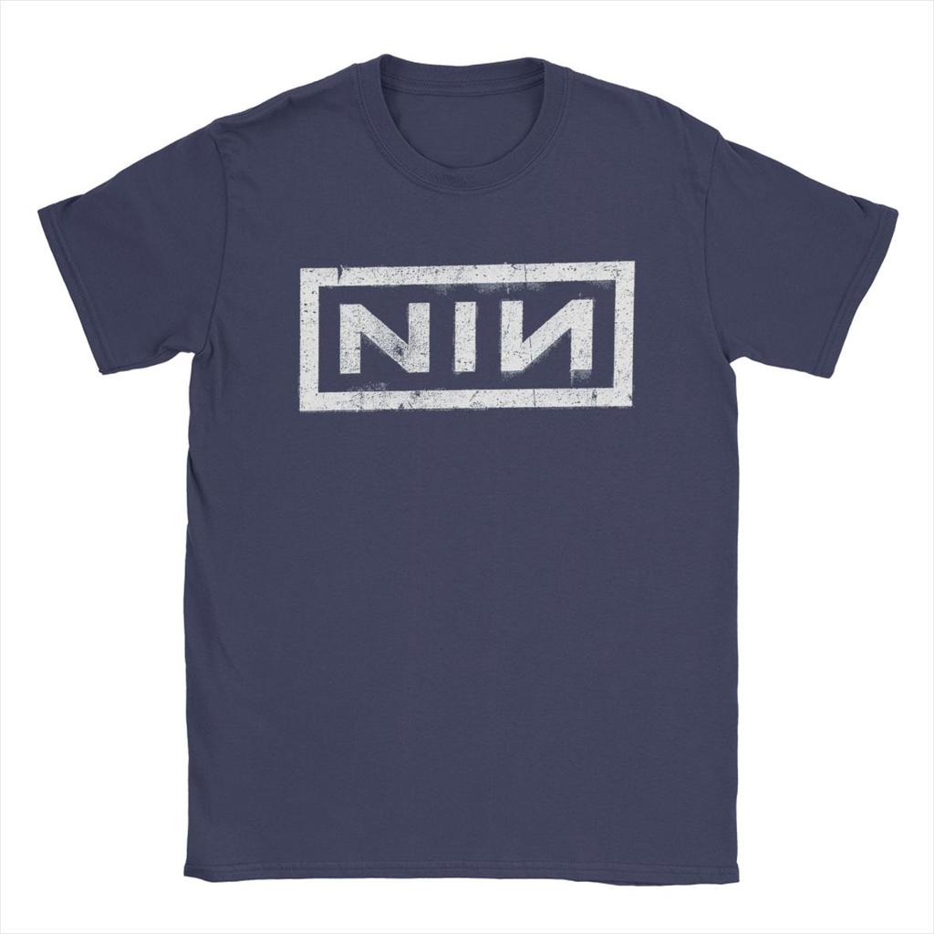 NIN Retro Logo Nine Inch Nails Pánske módne bavlnené tričko s okrúhlym výstrihom a krátkym rukávom Tričká Nápad na darček Oblečenie