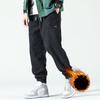 Men Autumn Winter Casual Corduroy Harem Pants Youth Fleece Thermal Sweatpants