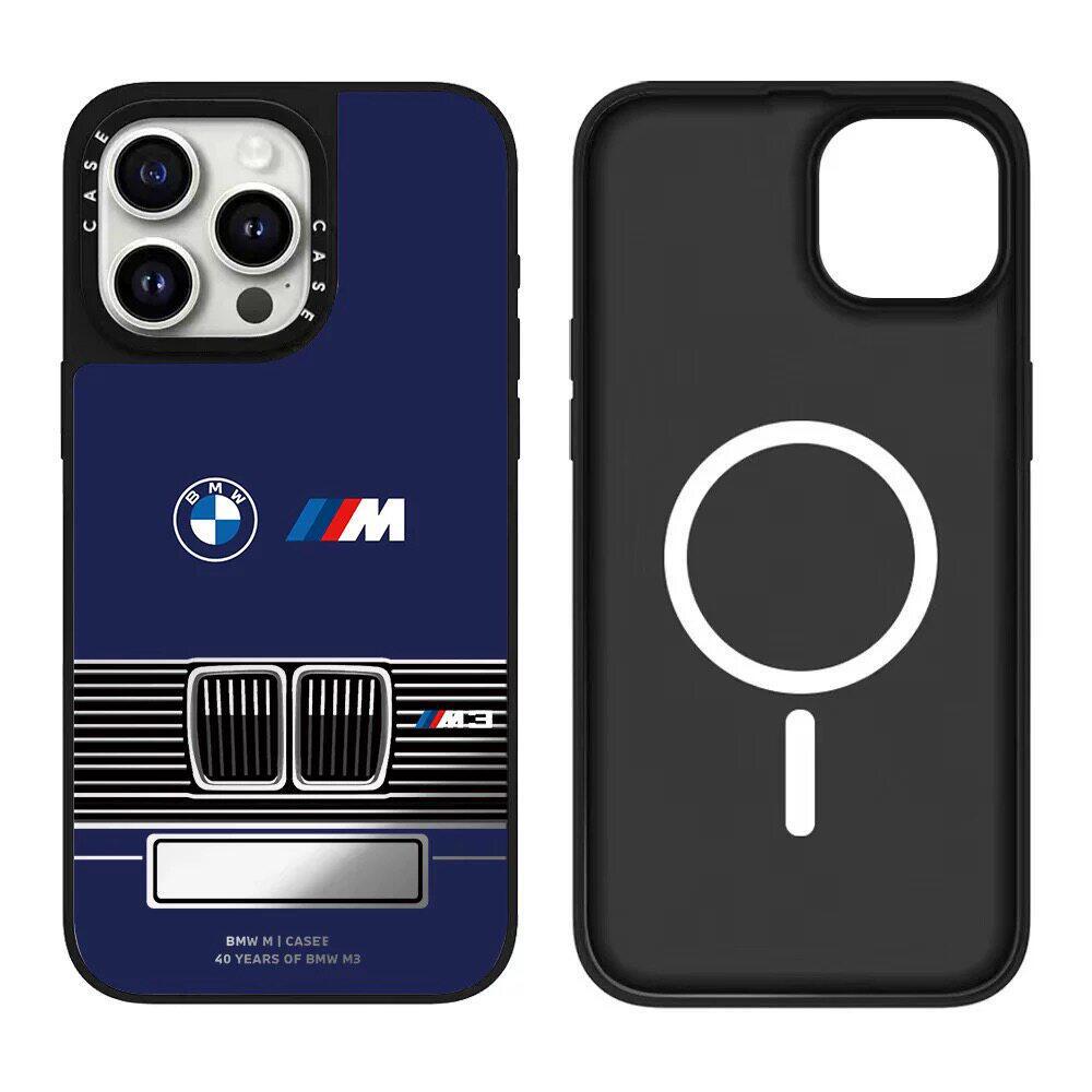 Blue Black Red For Bmw M Power M3 Emblem Car Phone Case For IPhone 17 16 15 14 13 12 11 Pro Max X XR Plus Phone Shell Sticker hkvr74