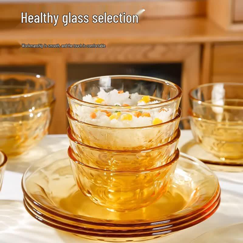 Youluo Amber Heat-Resistant Glass Bowl