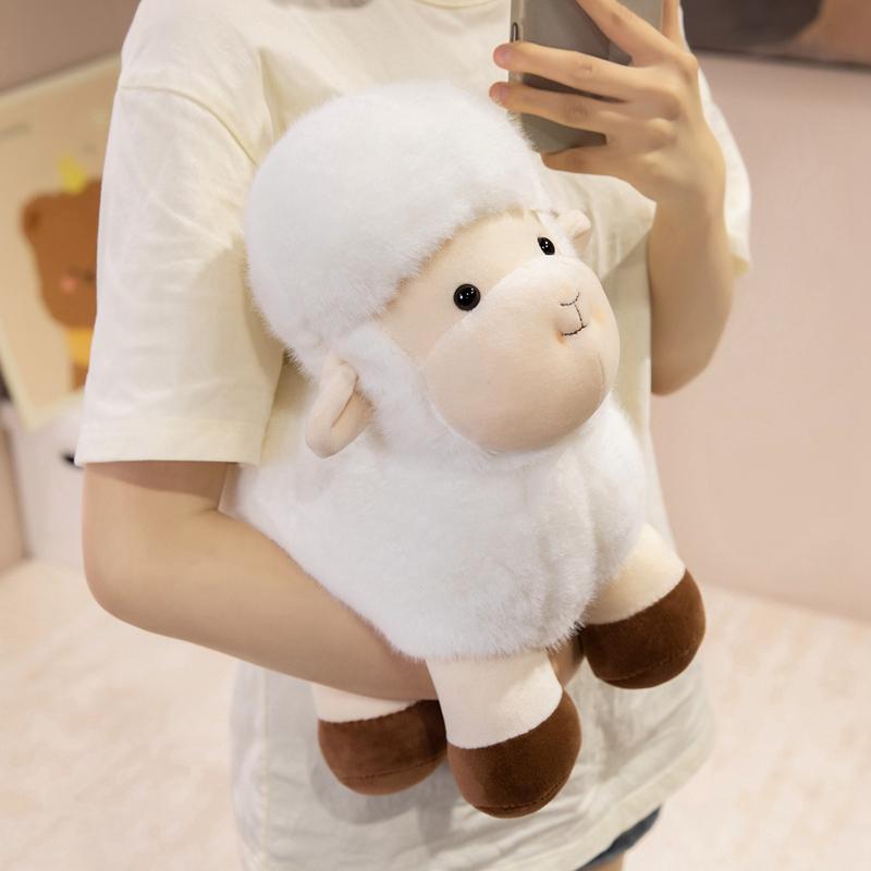 25/35Cm Cute Laura Lamb Plush Doll Black White Brown Sheep Plush Doll Ranch Lamb Doll Soft Stuffed Animal Ranch Souvenirs