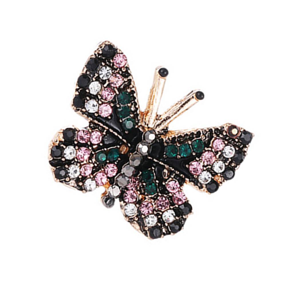 1 Pair Ethnic Women Rhinestones Butterfly Earrings Girl Crystal Ear Rings Evenning Party Prom Beach Ear Studs Fashion Accessory