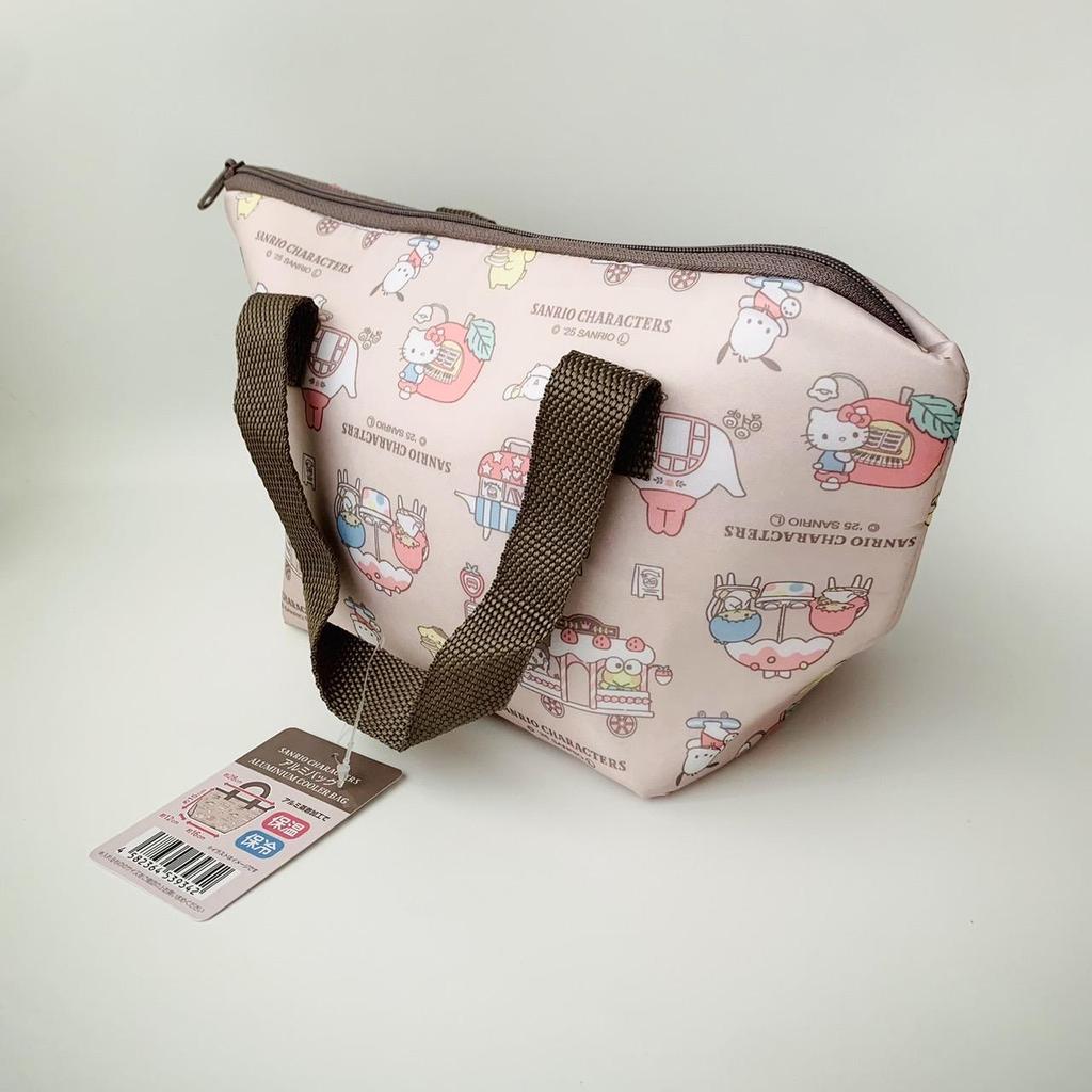 Sanrio Characters Lunch Bag & Bottle Holder 2-Piece Set Insulated Cooler Bag Beige Japan