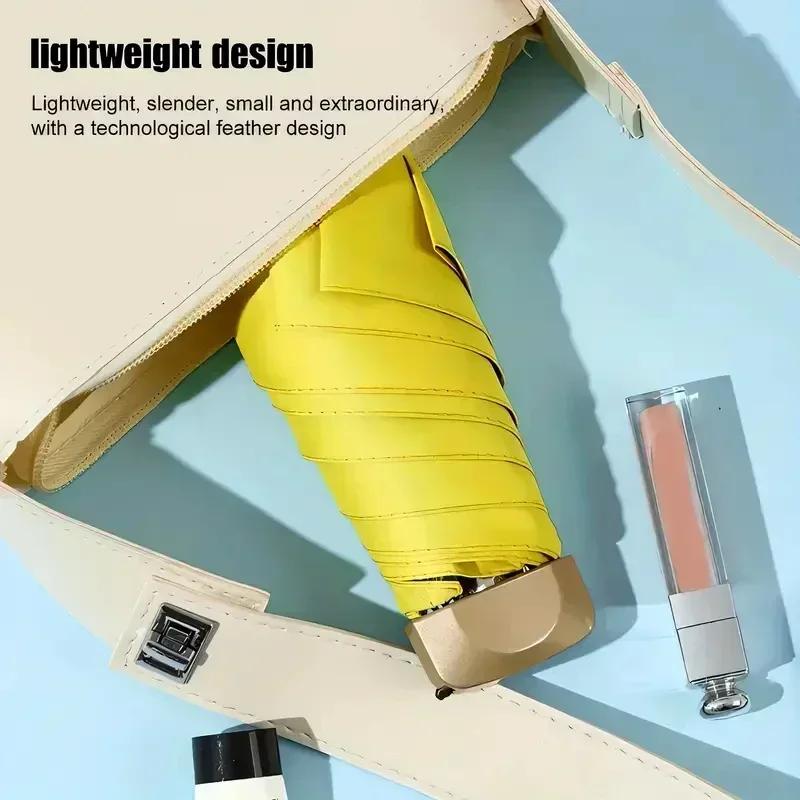 Mini Pocket Women's Umbrella Male Man Ultralight Rain Sun Girls Anti Portable Folding Parasol Beach