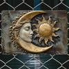 Mittelalterlicher Ritter Rüstung Metallschild, 3D Relief Wandkunst Dekor für Wohnzimmer, 20x30 cm