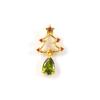 2 PCs Brass & Cubic Zirconia Charms 18K Gold Plated Christmas Tree Micro Pave Pendants For DIY Necklace Bracelet Jewelry Making