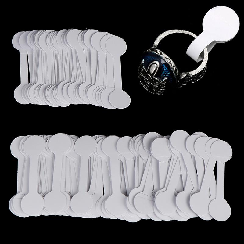 50/100Pcs Round Blank Price Tags Necklace Ring Jewelry Labels Paper Stickers