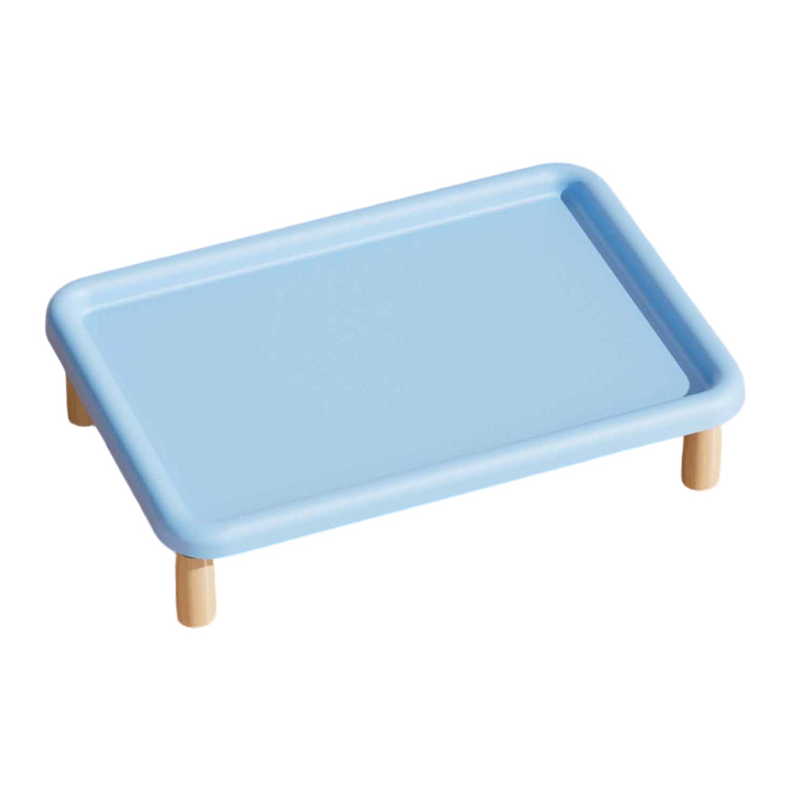 

Sturdy PP Wood Non Slip Pet Feeder Stand Raised Water Bowl Dispenser Shelf for Dog Cat Feeding синий