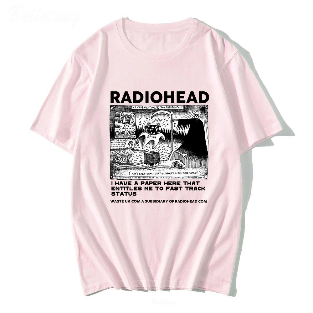 Radiohead T-Shirt Herren Vintage Klassische T-Shirts Nordamerika Tour Rock Boy Camisetas Hombre Hip Hop hohe Qualität Kurze Ärmel Lässig