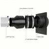 Tapered Dust Hose Connectors 4In to 2 -1/2inch Dust Collection Hose Cone Reducer for Effective Workshop Debris Control