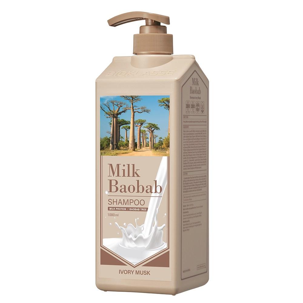 Milch Baobab Shampoo Elfenbein Moschus Duft 1L 1 Stück