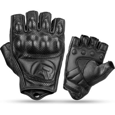 Gants de moto sans doigts avec protection des jointures, taille L, noirs