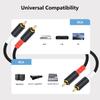 2RCA Male To 2RCA Male Sound Speaker Adapter Splitter Cable Gold Plated Metal Shell Flexible Stereo Sound Transmissio