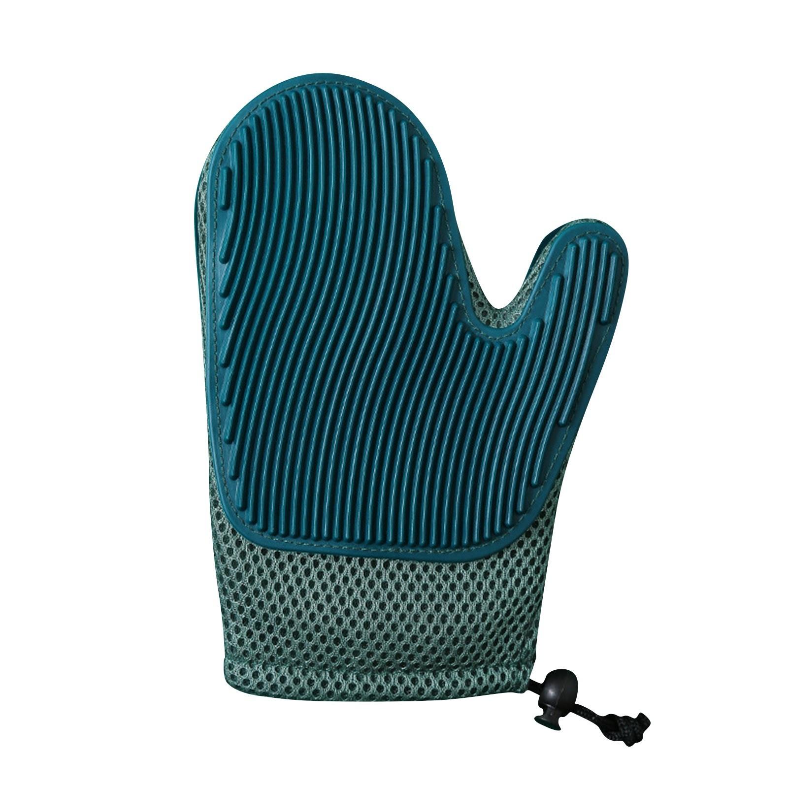 

Перчатка для груминга питомцев и инструмент для удаления шерсти Многофункциональная щетка для вычесывания для кошек, собак и ковров One Size синий