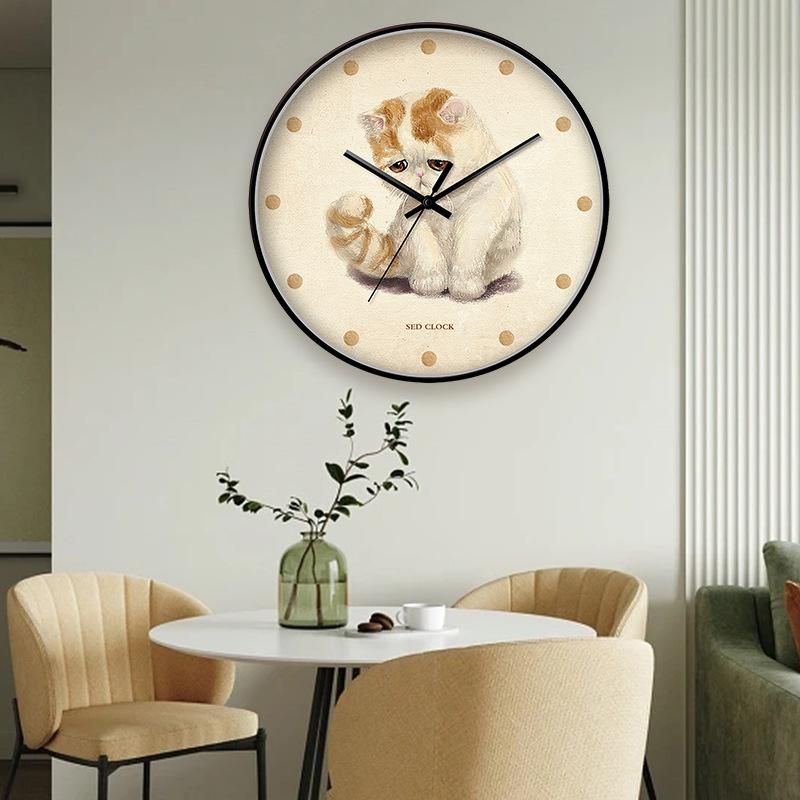 Katzenuhr Wohnzimmerdekoration Wanduhr Personalisierte Kreative Einfache Wanduhr