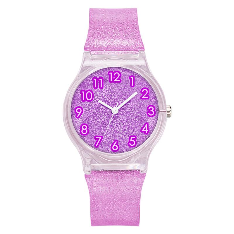 Ladies' Watch Simple European and American Student Watch Transparent Silicone Digital Women's Fashion Quartz Watches