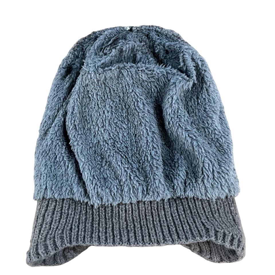 Getinfit 1Pcs Winter Hat Thickened Knit Wool Beanie Comfortable Breathable Warm Ear-Covering Fleece-Lined Beanie Middle-Aged