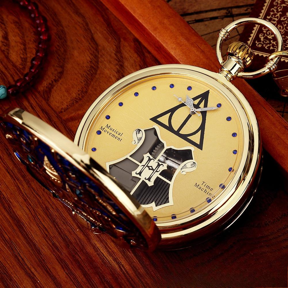 Creative Quartz Music Box Pocket Watch - Harry's College Epoxy Music Box Watch