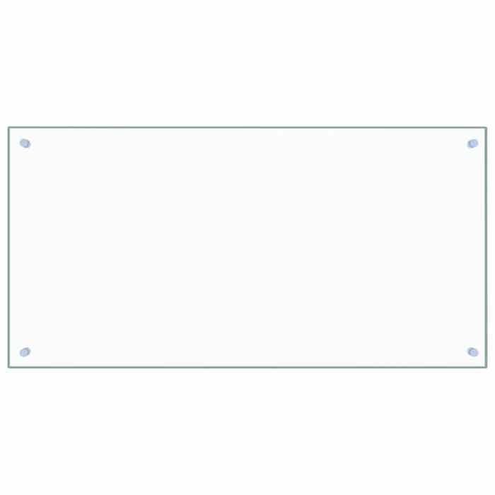VidaXL Kitchen Backsplash Transparent 100x50 Cm Tempered Glass 249476