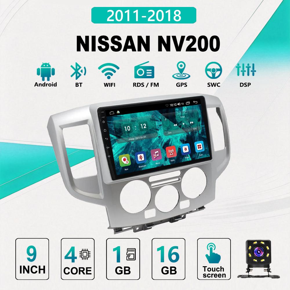 2Din Android Car-Play Car Radio,NISSAN NV200 2011-2018,Multimedia Player Head Unit Stereo GPS Navigation BT WIFI,1+16GB
